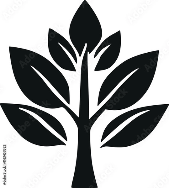 Fototapeta Elegant Tree with Leaves Vector, EPS Template for Stunning Nature Designs