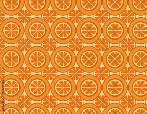 Fototapeta カラフルでポップなオレンジの背景