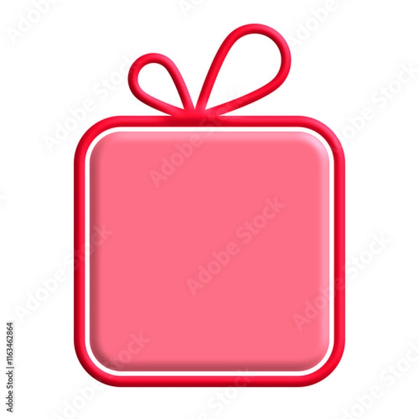 Obraz 3D Gift Shape Icon