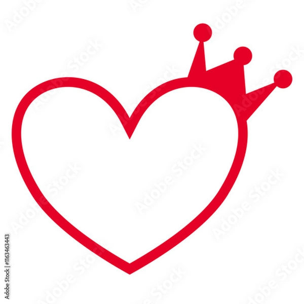 Obraz heart frame and crown