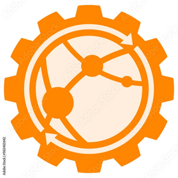 Fototapeta Network Processing Icon