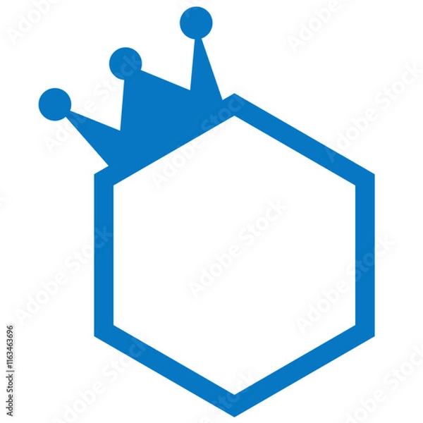 Fototapeta Hexagon Crown Shape