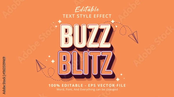 Obraz Buzz Blitz Editable Text Effect