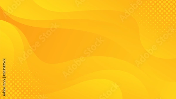 Fototapeta Bright orange abstract gradient background with fluid wavy shapes. Modern wallpapers. Suitable for templates, sale banners, events, ads, web and pages