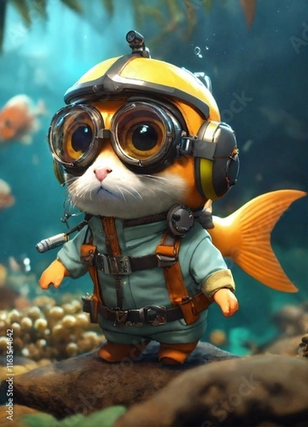 Obraz diving mask isolated