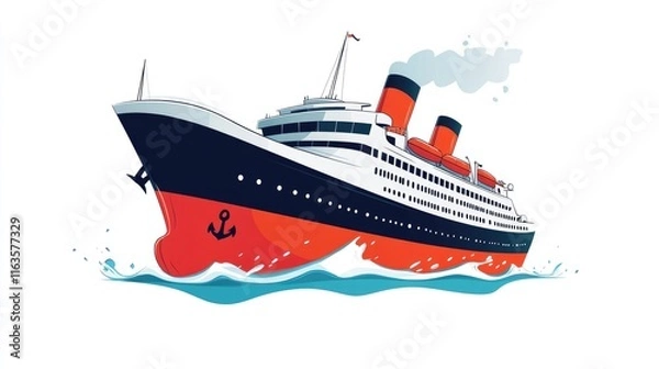 Obraz Ocean Liner Sailing Through Waves