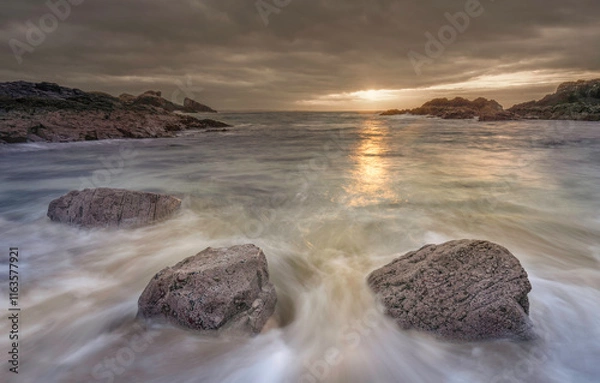Obraz Clachtoll Beach located in the Highlands of Scotland.