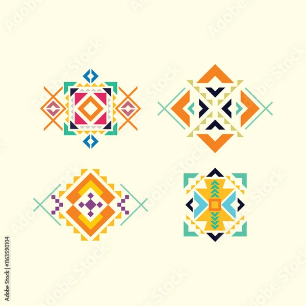Obraz ethnic vector editable pattern