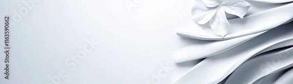 Fototapeta A serene abstract background featuring soft curves and delicate textures, perfect for design projects and visual inspiration.