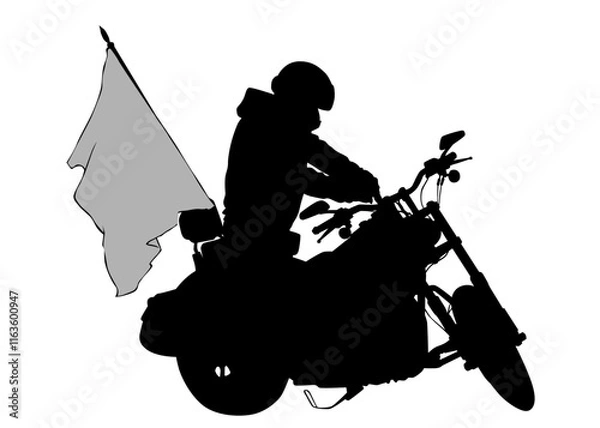 Fototapeta Old big bike on white background