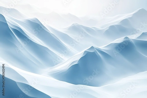 Fototapeta cinematic high-altitude orthogonal perspective of large frozen ice surface perfectly smooth and glossy with subtle