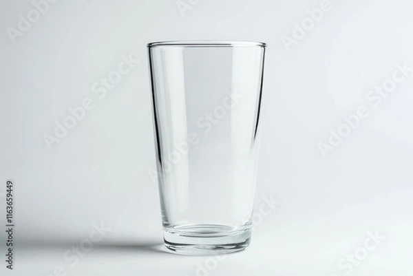 Fototapeta Isolated empty pint glass for beer on white background