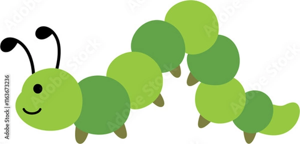 Obraz caterpillar cartoon doodle