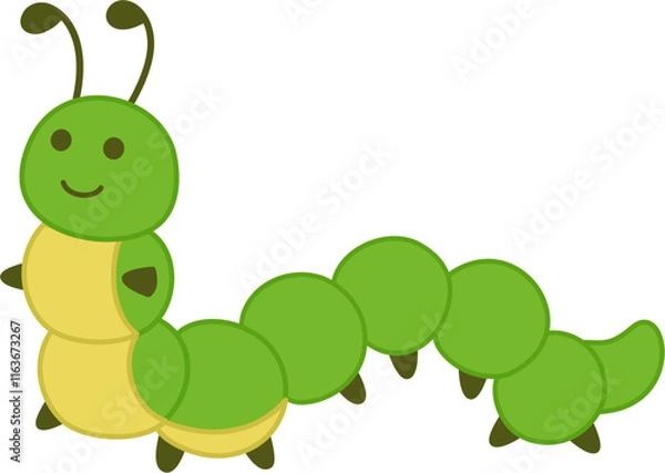 Obraz caterpillar cartoon doodle