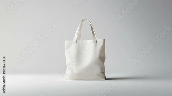 Fototapeta photo of blank tote bag mockup with blank background for advertisement 