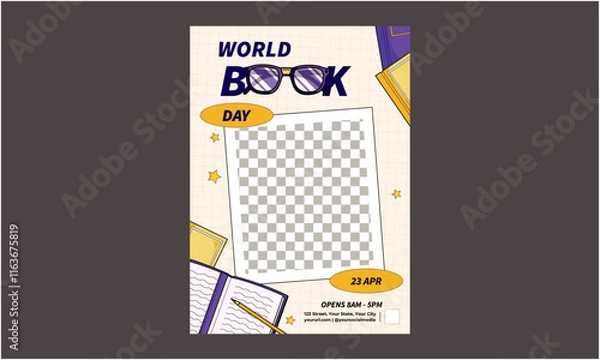Obraz World Book Day Flyer