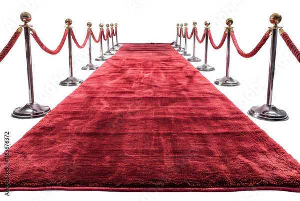Fototapeta Red Carpet Isolated On White Background