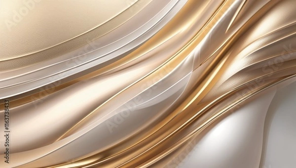 Obraz A Luxurious Premium Abstract Background Featuring Rich Gold and Deep Black Tones, Smooth Fluid Patterns, and Subtle Shimmering Effects, Creating a Sophisticated and Elegant Atmosphere