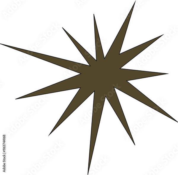 Obraz An abstract isolated star burst shape design element.