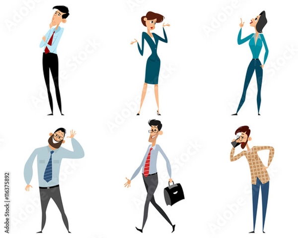 Obraz Six office workers