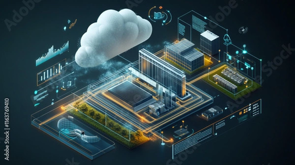 Obraz Data Flows and Bridges in Hybrid Cloud Solutions