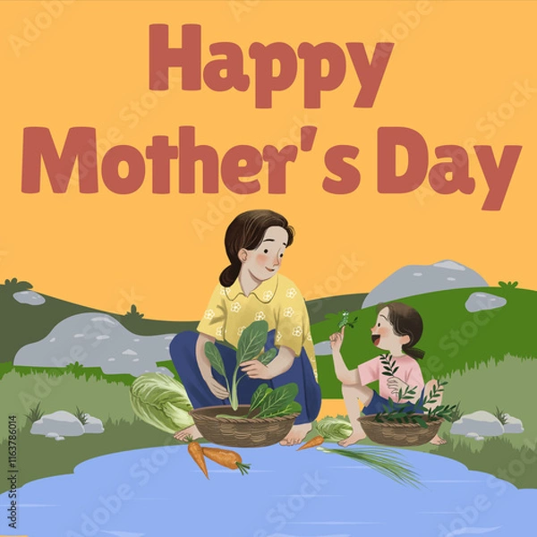 Fototapeta Happy Mother Day  Post for instagram,facebook ,twiter etc