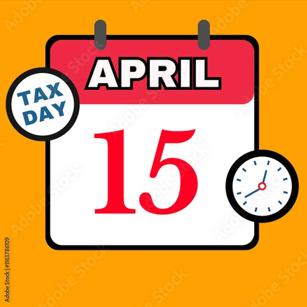Fototapeta Happ Tax Day 2025 