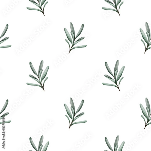 Fototapeta seamless pattern sea-buckthorn 