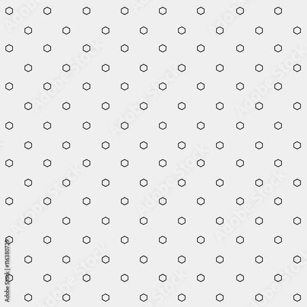 Obraz Abstract minimalistic black and white pattern hexagon