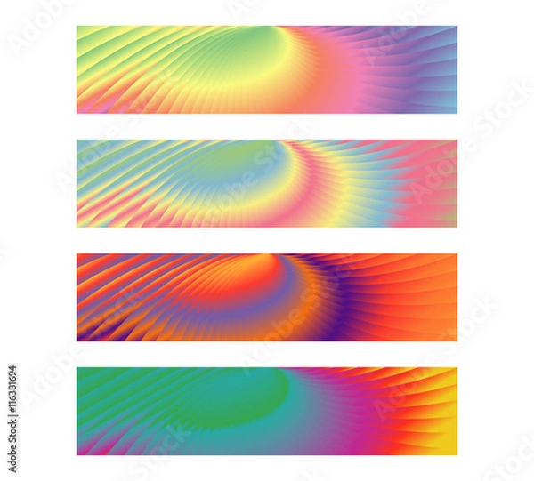 Fototapeta Abstract vector backgrounds. Set of banners for modern design.