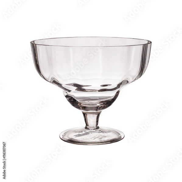 Obraz Clear glass vase isolated on a white background