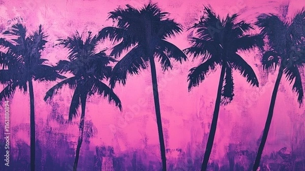 Fototapeta Palm trees on the beach	
