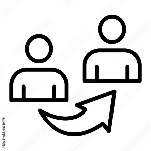 Obraz Referral   Vector Line Icon Design