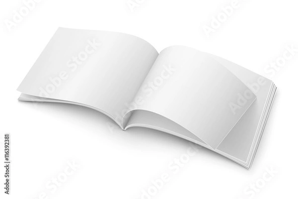 Fototapeta Blank open magazine template. Wide format
