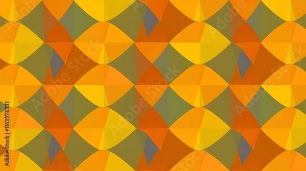 Fototapeta Abstract Geometric Pattern: Warm Hues 