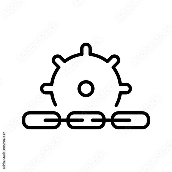 Fototapeta Supply Chain Management Vector Icon