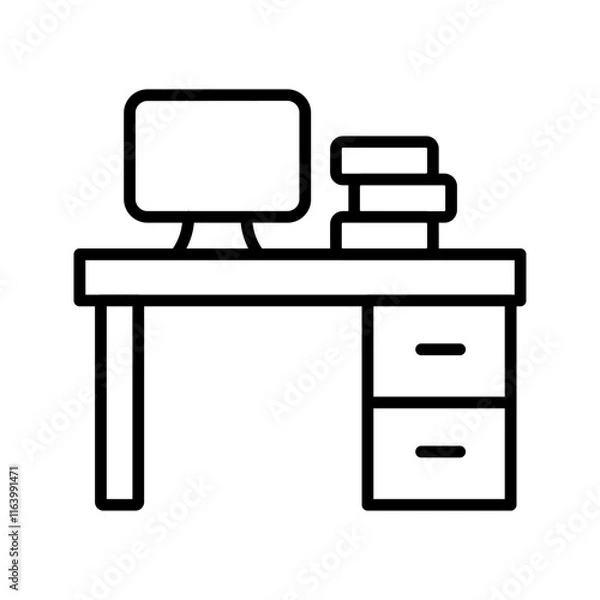 Fototapeta Library Reference Desk Vector Icon