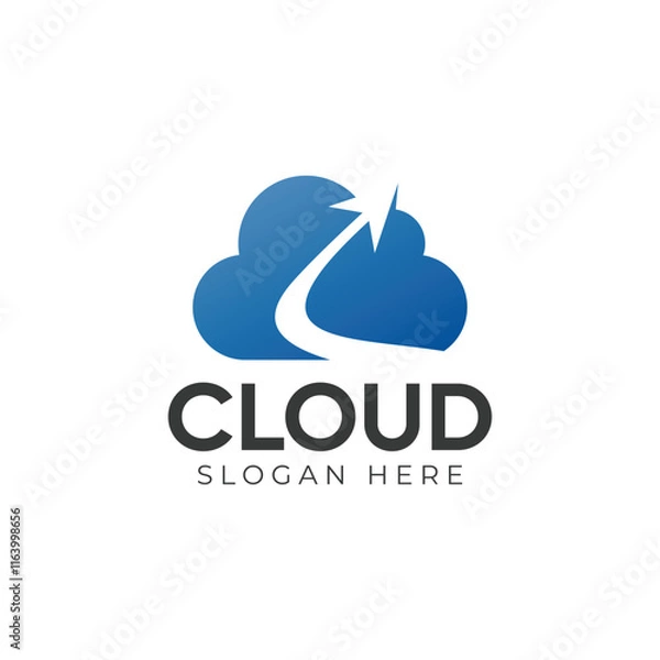 Obraz cloud logo simple minimalist global
