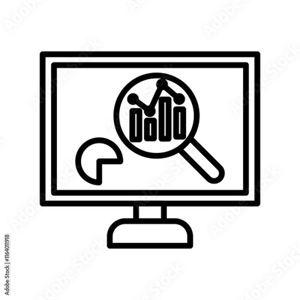 Fototapeta Social Media Analytics Vector Icon
