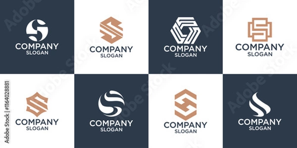 Fototapeta abstract s letter monogram logo vector design collection	