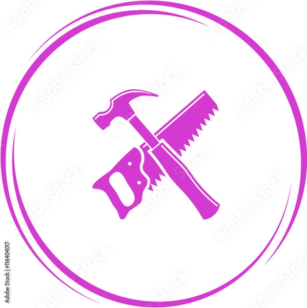 Obraz hand saw and hammer.