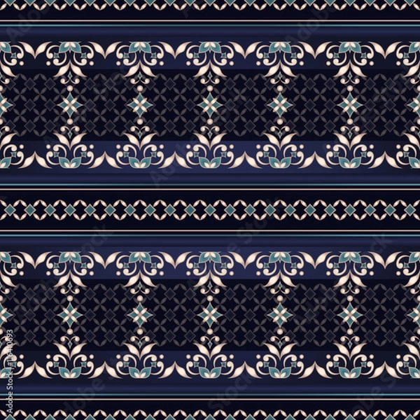 Fototapeta Vector line art seamless texture.