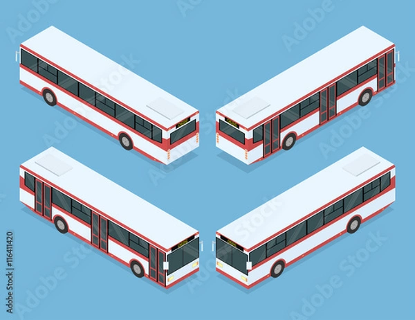 Fototapeta City bus transport.