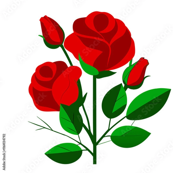 Obraz Red roses for Valentine's Day
