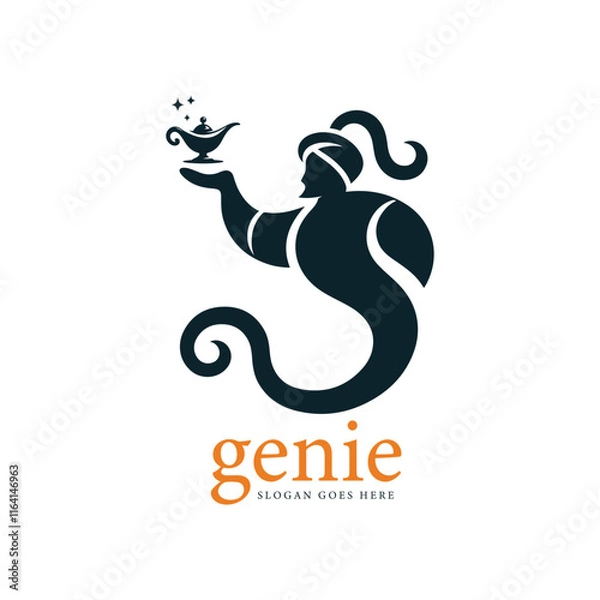 Obraz genie logo design vector template on white background.