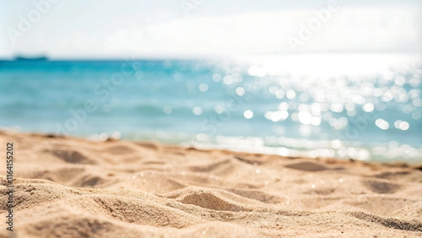 Fototapeta Beach Summer Defocused Background With Glittering Of Sunlights