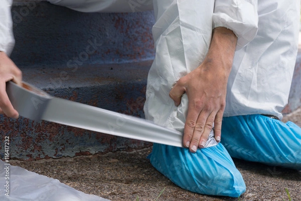 Fototapeta Hazmat Shoe Prep