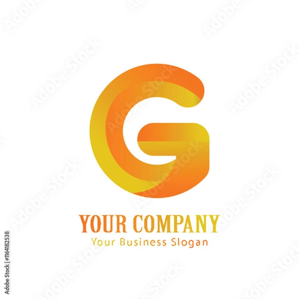 Fototapeta G lettering logo is simple, easy to understand and authoritative