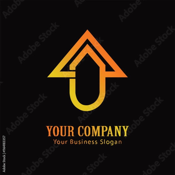 Fototapeta AJ lettering logo is simple, easy to understand and authoritative