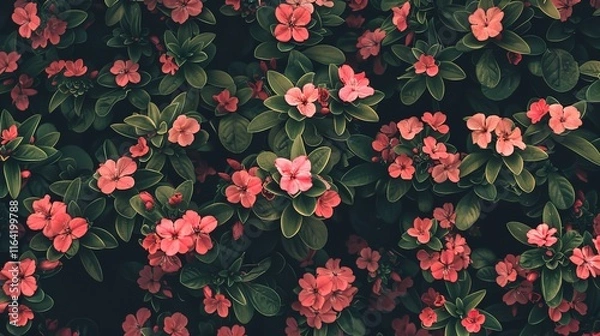 Fototapeta Botanical flower pattern wallpaper